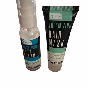Volumizing Hair Mask and Moisturizing Hair Serum Set - Black and Blue